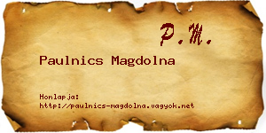 Paulnics Magdolna névjegykártya